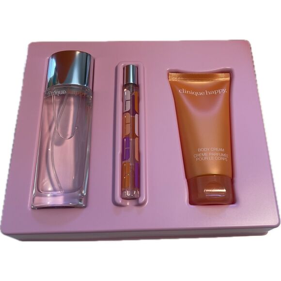 Clinique Happy Women’s Perfume and Makeup Gift Set Bundle NIB Sealed - Picture 2 of 3